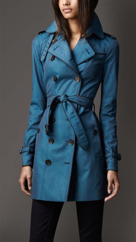 burberry light blue trench coat